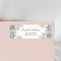 Elegant Dusty Blue Flowers Retouradres