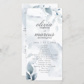 Elegant Dusty Blue Foliage (Voorkant / Achterkant)