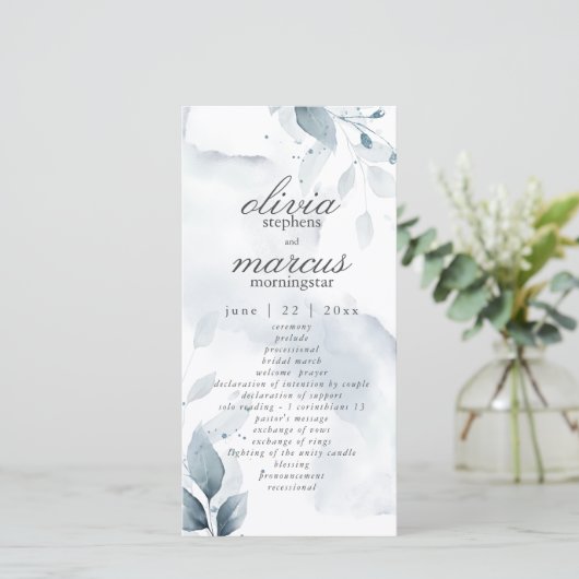 Elegant Dusty Blue Foliage (Staand voorkant)