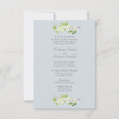 Elegant Dusty Blue Foliage Formal Kaart (Voorkant)