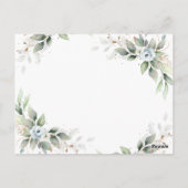 Elegant Dusty Blue Foliage Vrijgezellenfeest Kaart (Achterkant)