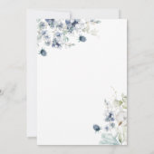 Elegant Dusty Blue Foliage Wedding Save the Date (Achterkant)
