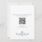 Elegant Dusty Blue French Garden ENGAGTY Kaart (Achterkant)
