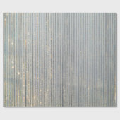 Elegant Dusty Blue Gold en Silver Glitter Abstract Cadeaupapier (Vlak)