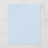 Elegant Dusty Blue Gold Floral Wedding Dinner Menu (Achterkant)