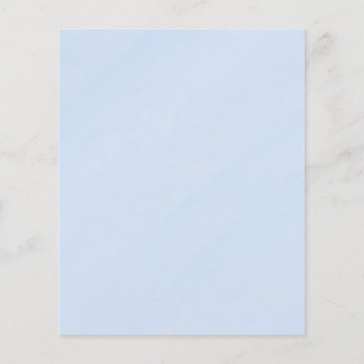 Elegant Dusty Blue Gold Floral Wedding Dinner Menu (Achterkant)