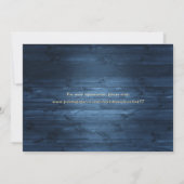 Elegant Dusty Blue Gold Foil Wood Weduwfoto Save The Date (Achterkant)