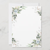 Elegant Dusty Blue Greenery Bridal Brunch Kaart (Achterkant)