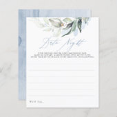 Elegant Dusty Blue Greenery Date Night Ideas (Voorkant / Achterkant)