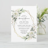 Elegant Dusty Blue Greenery Vrijgezellenfeest Kaart (Staand voorkant)