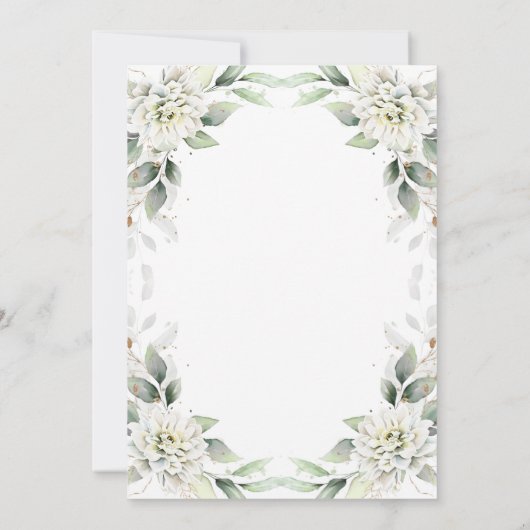 Elegant Dusty Blue Greenery Vrijgezellenfeest Kaart (Achterkant)