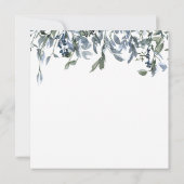 Elegant Dusty Blue Greenery Vrijgezellenfeest Kaart (Achterkant)