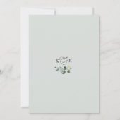 Elegant Dusty Blue Greenery Wedding Save the Date Kaart (Achterkant)