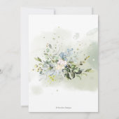 Elegant Dusty Blue Gum Eucalyptus Rehearsal Dinner Kaart (Achterkant)