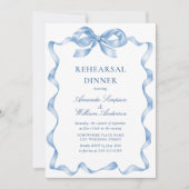 Elegant Dusty Blue Hand getrokken boog repetitie d Kaart (Voorkant)