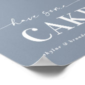 Elegant Dusty Blue heeft een of ander tintbord voo Poster (Hoek)