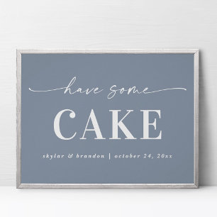 Elegant Dusty Blue heeft een of ander tintbord voo Poster