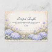 Elegant Dusty Blue Hydrangea Garden Diapper Raffle Informatiekaartje (Voorkant)