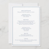 Elegant Dusty Blue in één bruiloft Kaart (Achterkant)