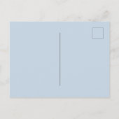 Elegant Dusty Blue Minimalist Afstuderen 3 Foto Uitnodiging Briefkaart (Achterkant)