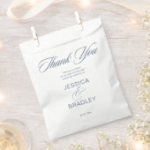 Elegant dusty blue minimalist bedankt je bruiloft bedankzakje (Geknipt)