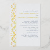 Elegant Dusty Blue Minimalist Classic Filigree Folie Uitnodiging (Voorkant)