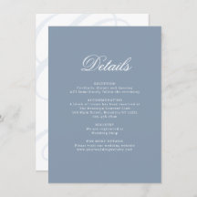 Elegant Dusty Blue Monogram Bruiloft Details