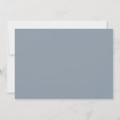 Elegant Dusty Blue Monogram Custom Foto Bruiloft Kaart (Achterkant)