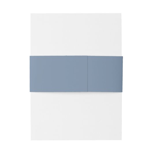 Elegant Dusty Blue Monogram Wedding Uitnodigingen Wikkel (Achterkant Voorbeeld)