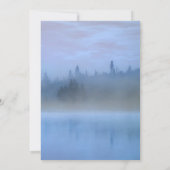 Elegant dusty blue natuur Wedding Invitation Kaart (Achterkant)