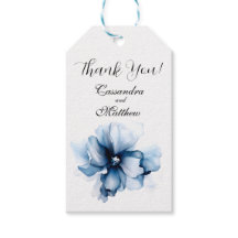 Elegant Dusty Blue Navy Bloemen Bruiloft