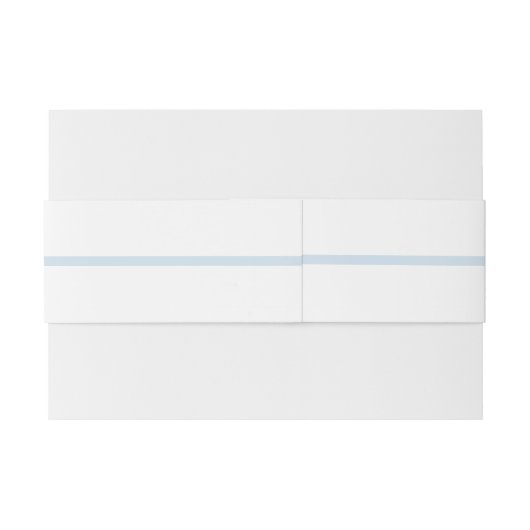 Elegant Dusty Blue Pastel Wildflower Crest Wedding Uitnodigingen Wikkel (Achterkant Voorbeeld)