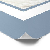 Elegant Dusty Blue Photo Weddenschap Welkomstteken Poster (Hoek)