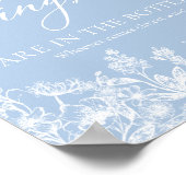 Elegant Dusty Blue raden hoeveel ringen spel teken Poster (Hoek)