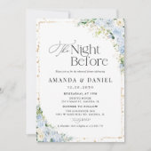 Elegant Dusty Blue Rehearsal Dinner Invitation Kaart (Voorkant)