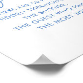 Elegant Dusty Blue Ring Hunt Vrijgezellenfeest spe Poster (Hoek)