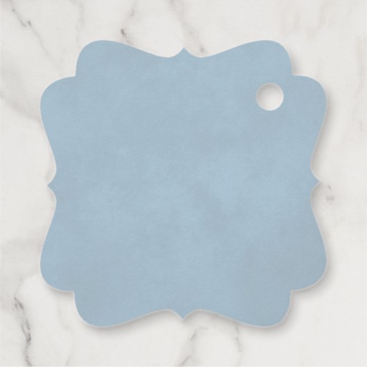 Elegant Dusty Blue Roos Weddenschap Bedankt Bedankjes Labels (Achterkant)