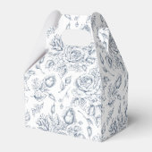 Elegant dusty blue  rozen bruiloft bedankdoosjes (Achterkant)