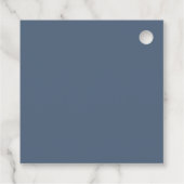 Elegant dusty blue  rozen bruiloft bedankjes labels (Achterkant)