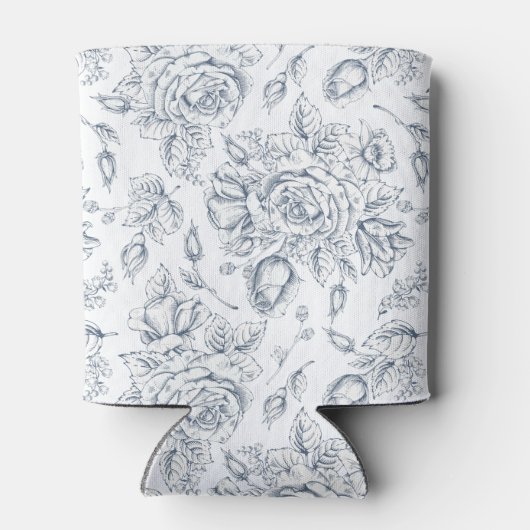 Elegant dusty blue  rozen Mr & Mrs. Blikjeskoeler (Achterkant)