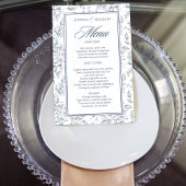 Elegant dusty blue rozen trouwmenu