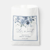 Elegant Dusty Blue Rozen Vrijgezellenfeest Bedankzakje (Voorkant)