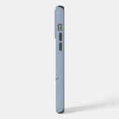 Elegant Dusty Blue Script Monogram iPhone Hoesje (Linkerkant)