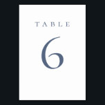 Elegant Dusty Blue Script Wedding Kaart<br><div class="desc">Elegant Minimalistic Script Wedding Table Number. Discover the whole collection for a coordinate wedding theme. Dm for advise or personalization</div>