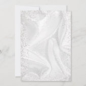 Elegant Dusty Blue Silver Roos repetitiediner Kaart (Achterkant)