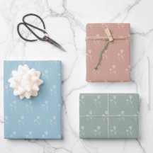 Elegant Dusty Blue Simple Flower 