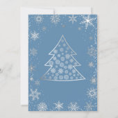 Elegant Dusty Blue Snowflakes kerst Kaart (Achterkant)