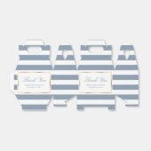 Elegant Dusty Blue Stripes Weddenschap Hartelijk d Bedankdoosjes (Uitgevouwen)