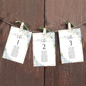 Elegant Dusty Blue Table Number Seating Chart