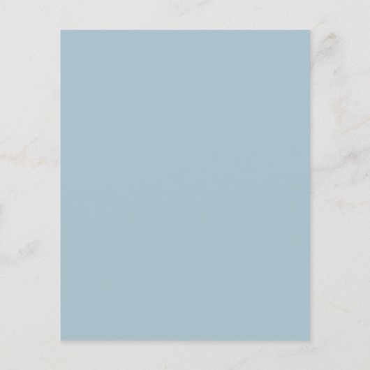 Elegant Dusty Blue | Uitnodiging voor de doop (Achterkant)